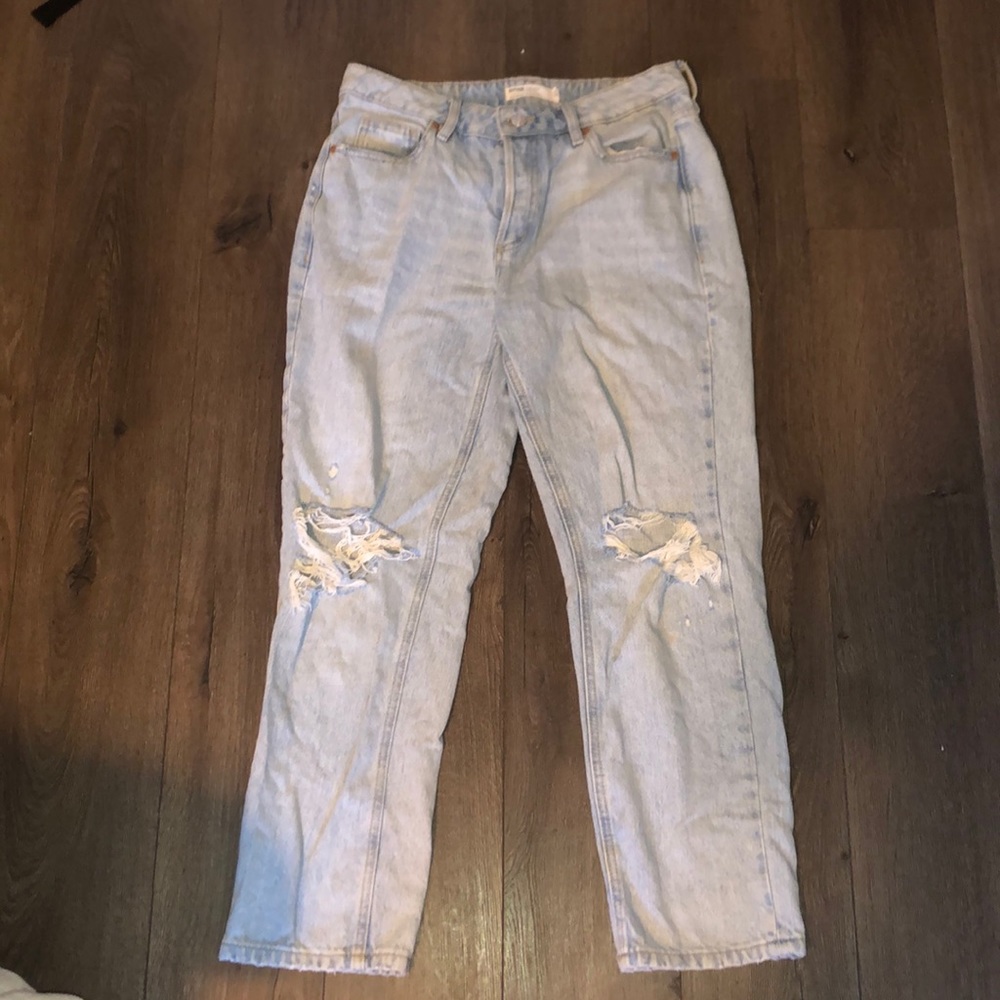 High rise, ex-boyfriend jeans from garage